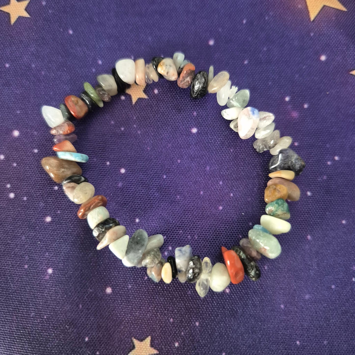 Natural Gemstone Chip Bracelets