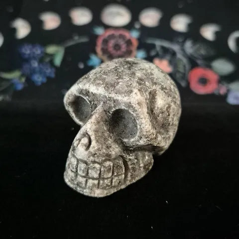 Larvikite Skull Carving