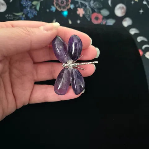 Dream Amethyst Dragonfly Sculpture