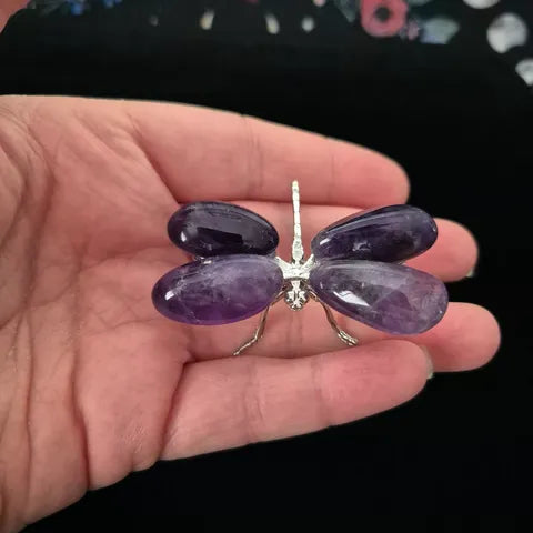 Dream Amethyst Dragonfly Sculpture