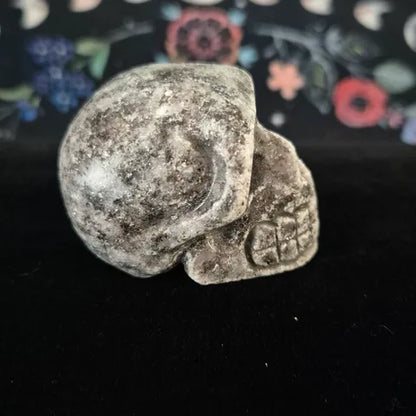 Larvikite Skull Carving
