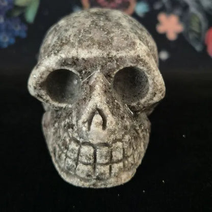 Larvikite Skull Carving