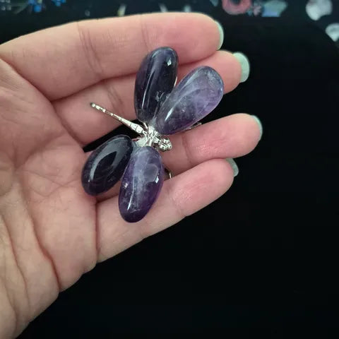 Dream Amethyst Dragonfly Sculpture