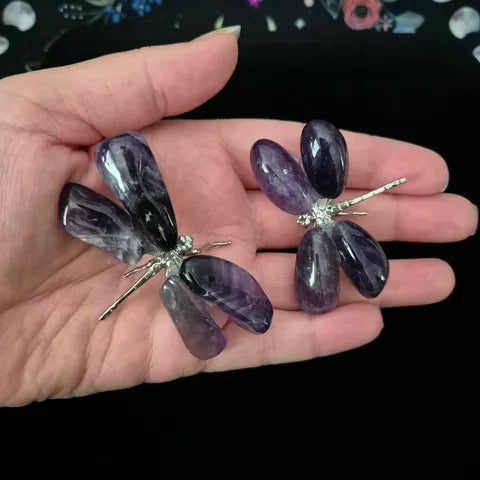 Dream Amethyst Dragonfly Sculpture