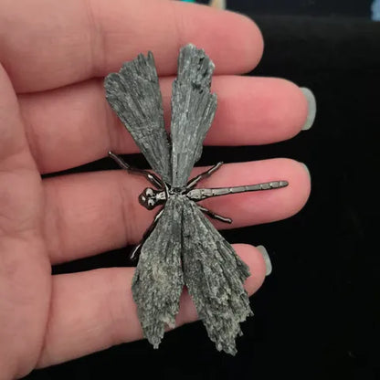Black Tourmaline Dragonfly Sculpture
