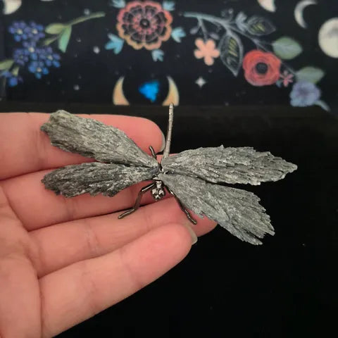 Black Tourmaline Dragonfly Sculpture