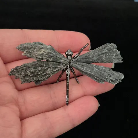 Black Tourmaline Dragonfly Sculpture