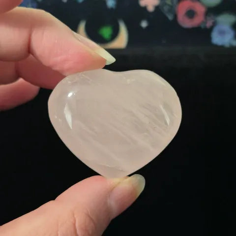 Rose Quartz Heart Carving