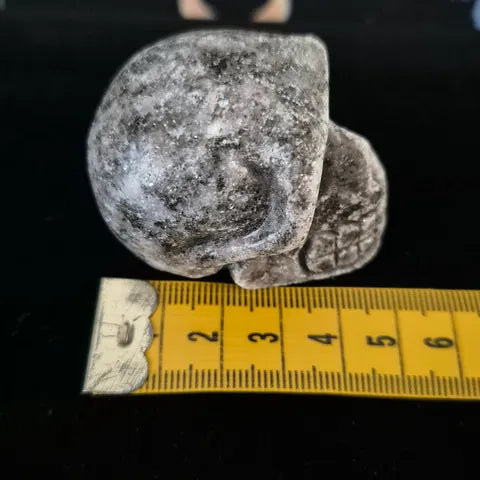 Larvikite Skull Carving