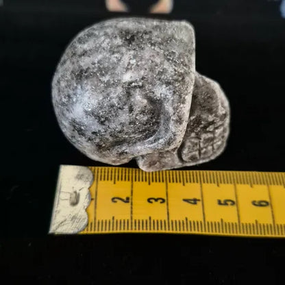 Larvikite Skull Carving