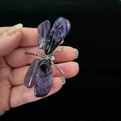 Dream Amethyst Dragonfly Sculpture