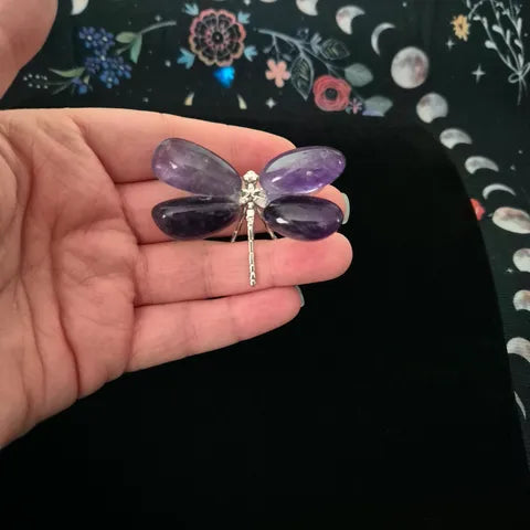 Dream Amethyst Dragonfly Sculpture