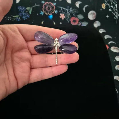 Dream Amethyst Dragonfly Sculpture
