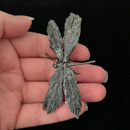 Black Tourmaline Dragonfly Sculpture