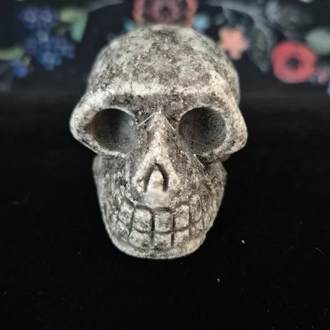 Larvikite Skull Carving