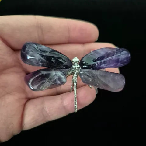 Dream Amethyst Dragonfly Sculpture