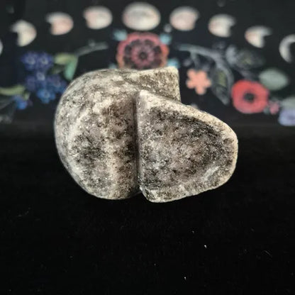 Larvikite Skull Carving