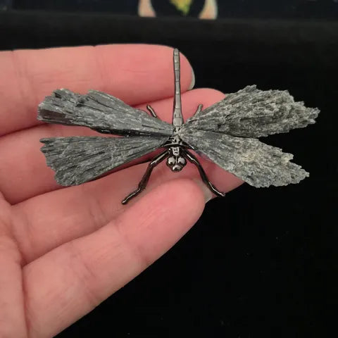 Black Tourmaline Dragonfly Sculpture