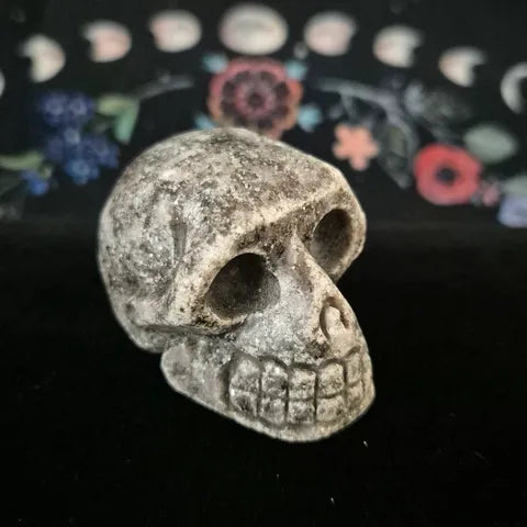 Larvikite Skull Carving