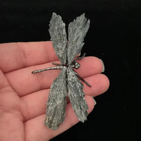 Black Tourmaline Dragonfly Sculpture