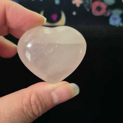 Rose Quartz Heart Carving
