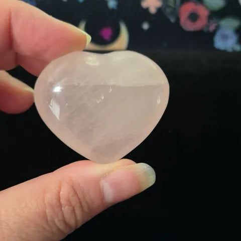 Rose Quartz Heart Carving