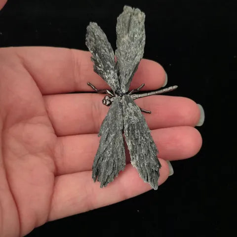 Black Tourmaline Dragonfly Sculpture