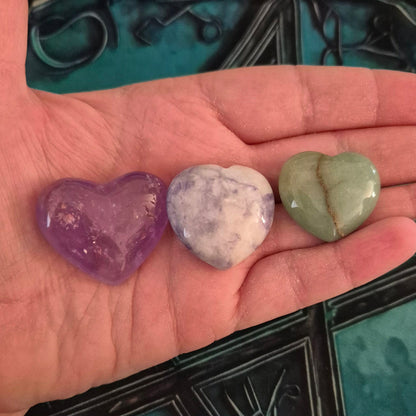 Heart Harmony Trio – Amethyst • Dream Amethyst • Green Aventurine