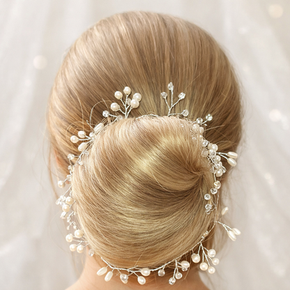 Bridal wedding maid of honour flower girl hair accessory piece