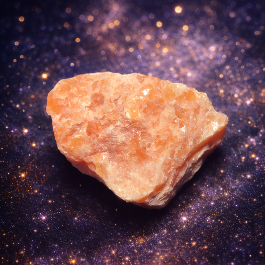 Raw Peach Feldspar Crystal Chunks
