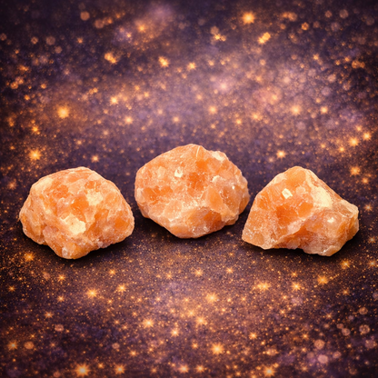 Raw Peach Feldspar Crystal Chunks