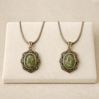 Moss Agate Pendant Necklace