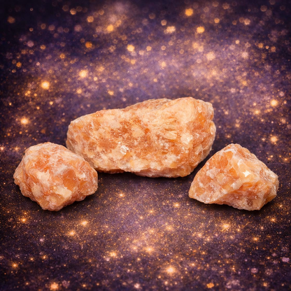 Raw Peach Feldspar Crystal Chunks