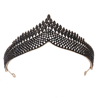 Black crystal tiara crown