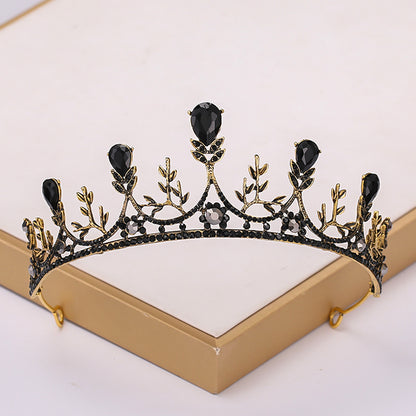 Black Crystal rhinestone crown tiara