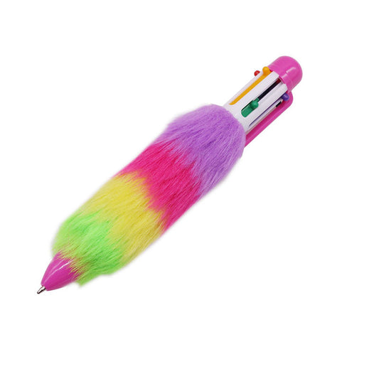 Novelty Fluffy 6 colour pen