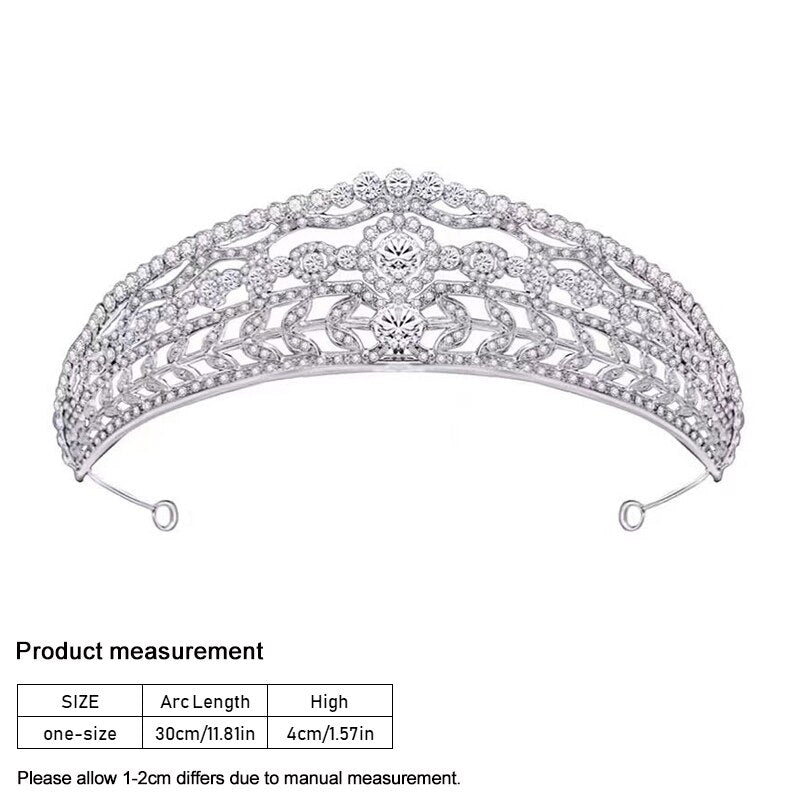 Silver and clear crystal rhinestone tiara crown