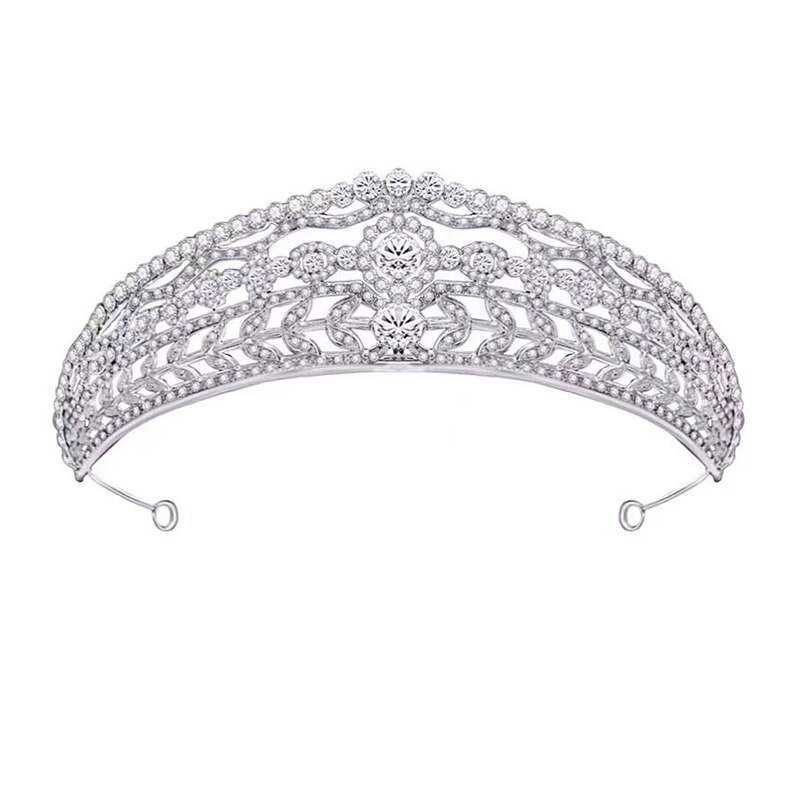 Silver and clear crystal rhinestone tiara crown