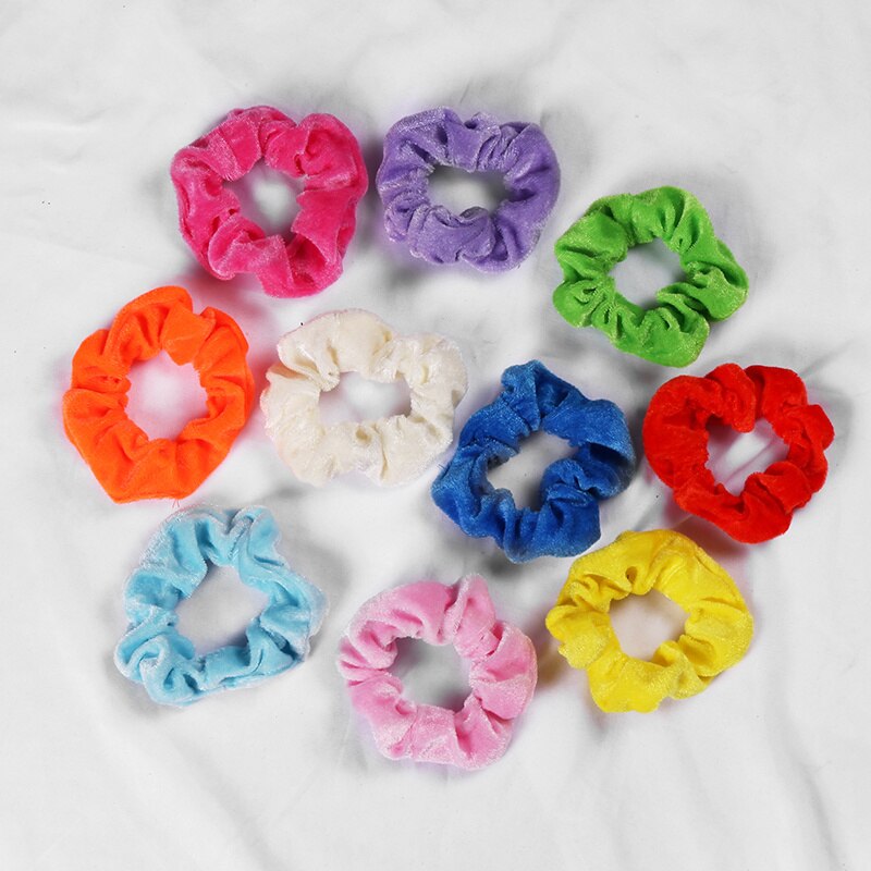 Velvet hair scrunchies