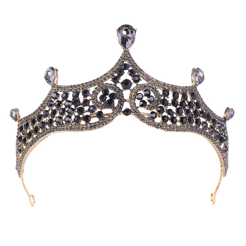 Black crystal rhinestone tiaras