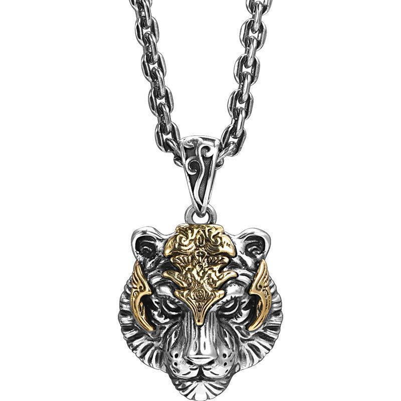 Tiger Head Pendant Necklace