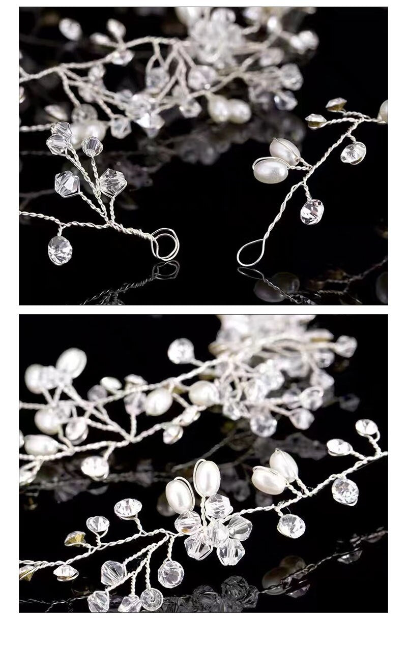 Bridal wedding maid of honour flower girl hair accessory piece