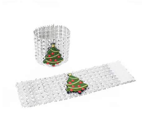 Father Christmas Santa Claus Christmas Tree Buckle Style Napkin Holder