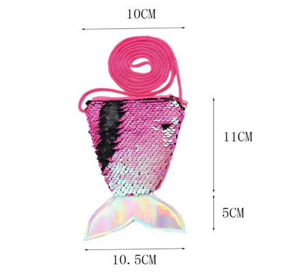 Sequin mermaid tail coin purse bag