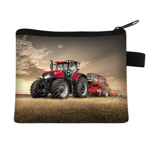 Coin wallet purse - tractor space football