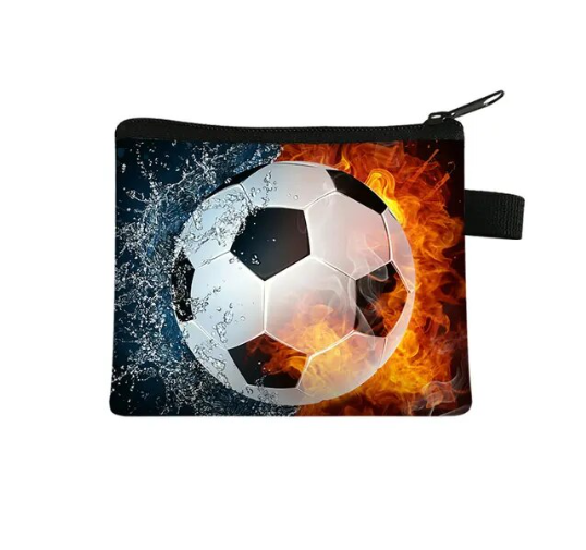 Coin wallet purse - tractor space football