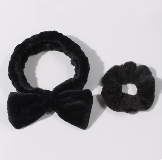 Make up spa bow headband and scrunchie set