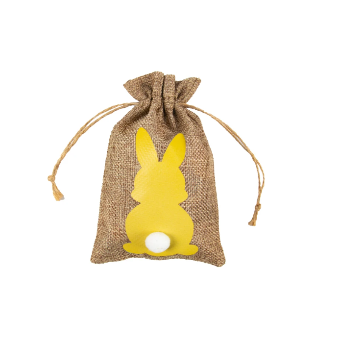 Easter Bunny Rabbit linen gift treat bag