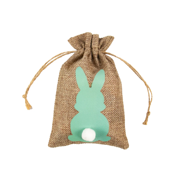 Easter Bunny Rabbit linen gift treat bag