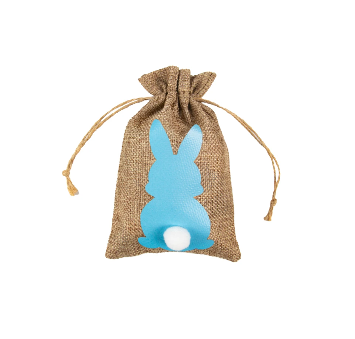 Easter Bunny Rabbit linen gift treat bag